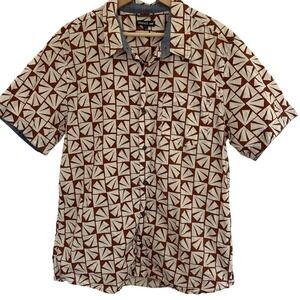 Toad&Co rust and cream Geometric‎ 100% organic cotton size L